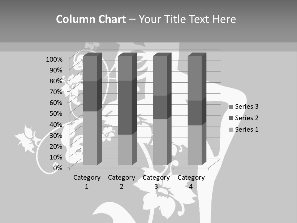 Illustration White Flowers PowerPoint Template