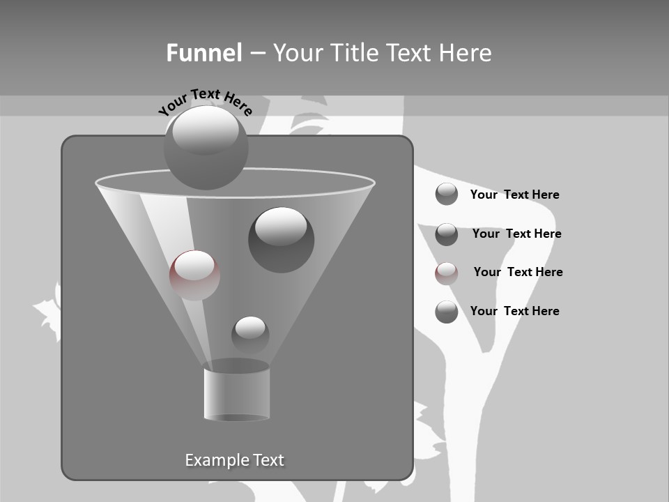 Illustration White Flowers PowerPoint Template