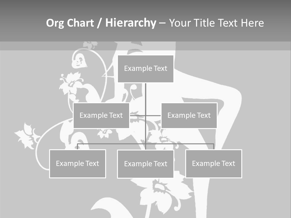 Illustration White Flowers PowerPoint Template