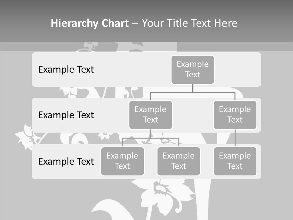 Illustration White Flowers PowerPoint Template
