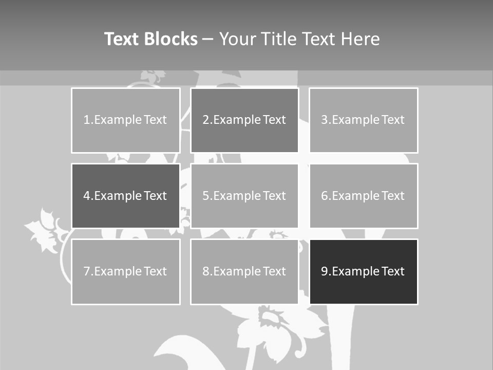 Illustration White Flowers PowerPoint Template