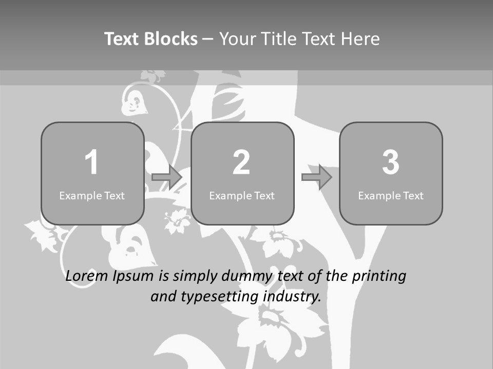 Illustration White Flowers PowerPoint Template