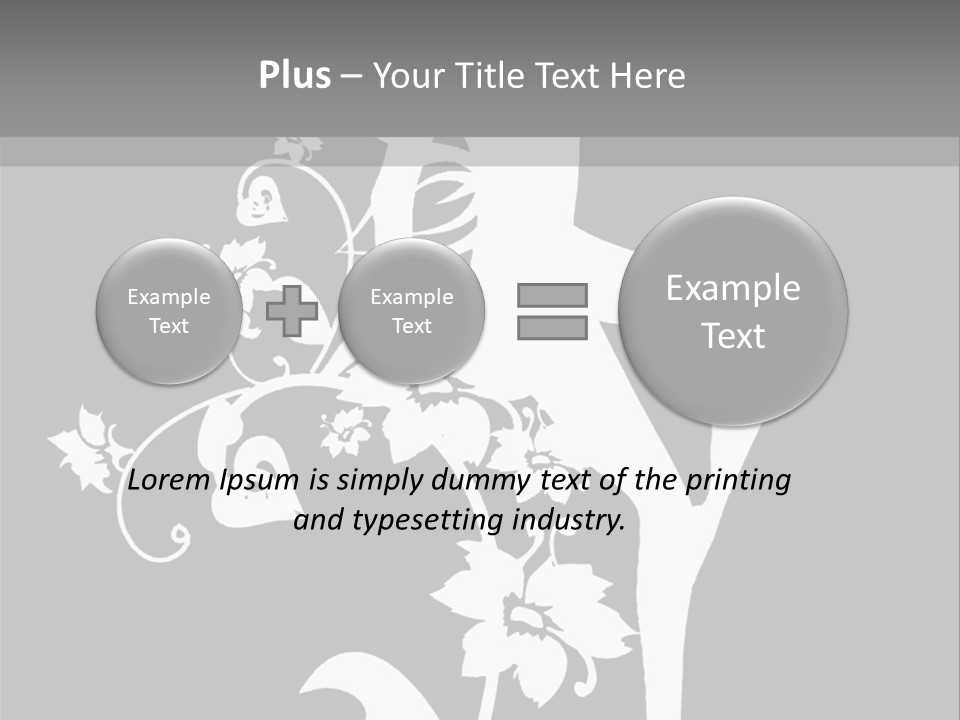 Illustration White Flowers PowerPoint Template