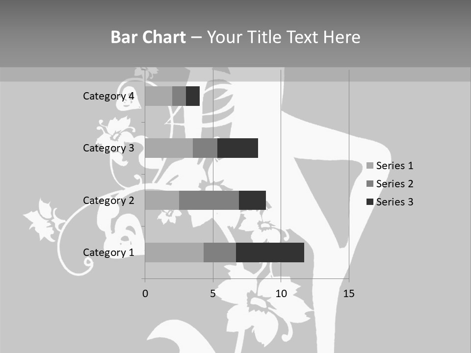 Illustration White Flowers PowerPoint Template