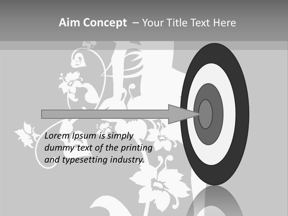 Illustration White Flowers PowerPoint Template