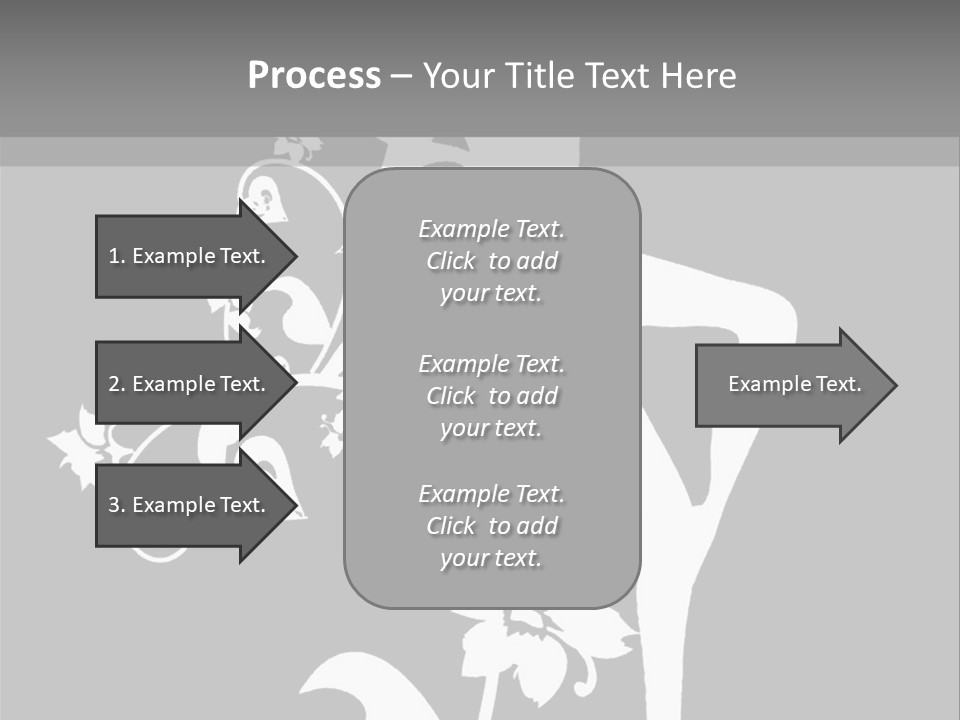 Illustration White Flowers PowerPoint Template