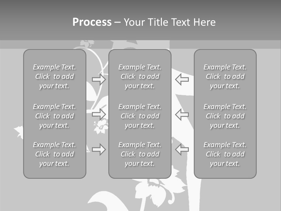 Illustration White Flowers PowerPoint Template