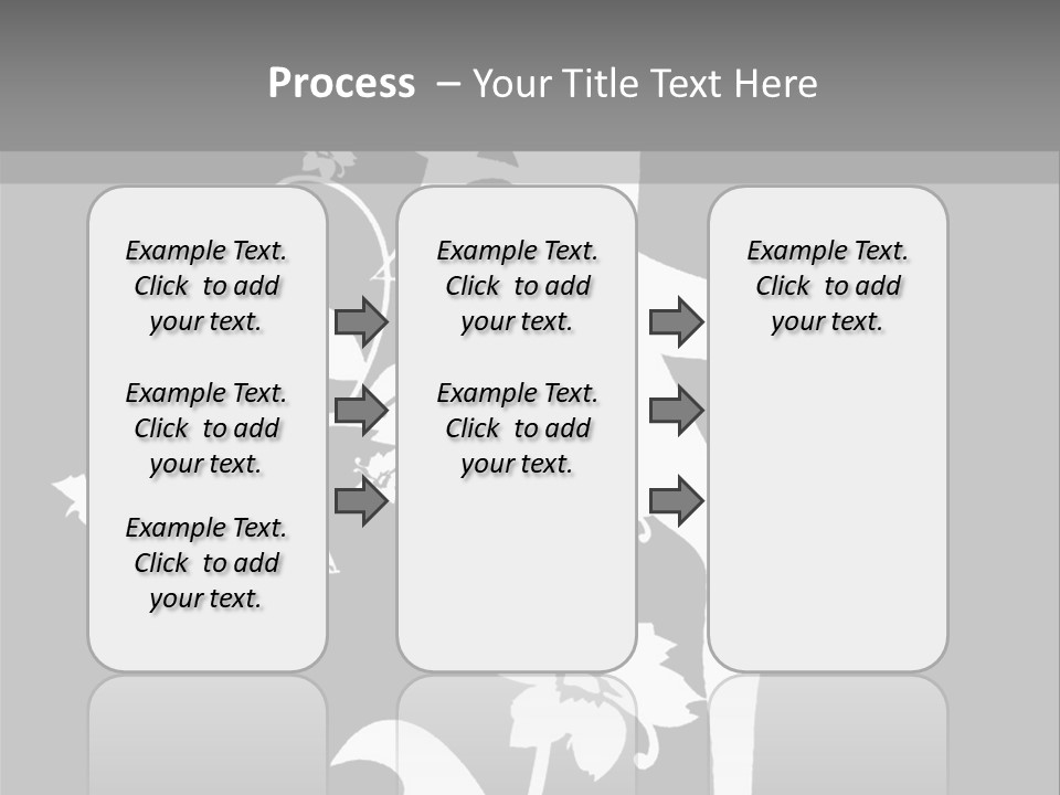 Illustration White Flowers PowerPoint Template