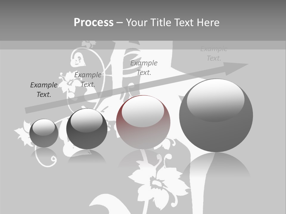 Illustration White Flowers PowerPoint Template