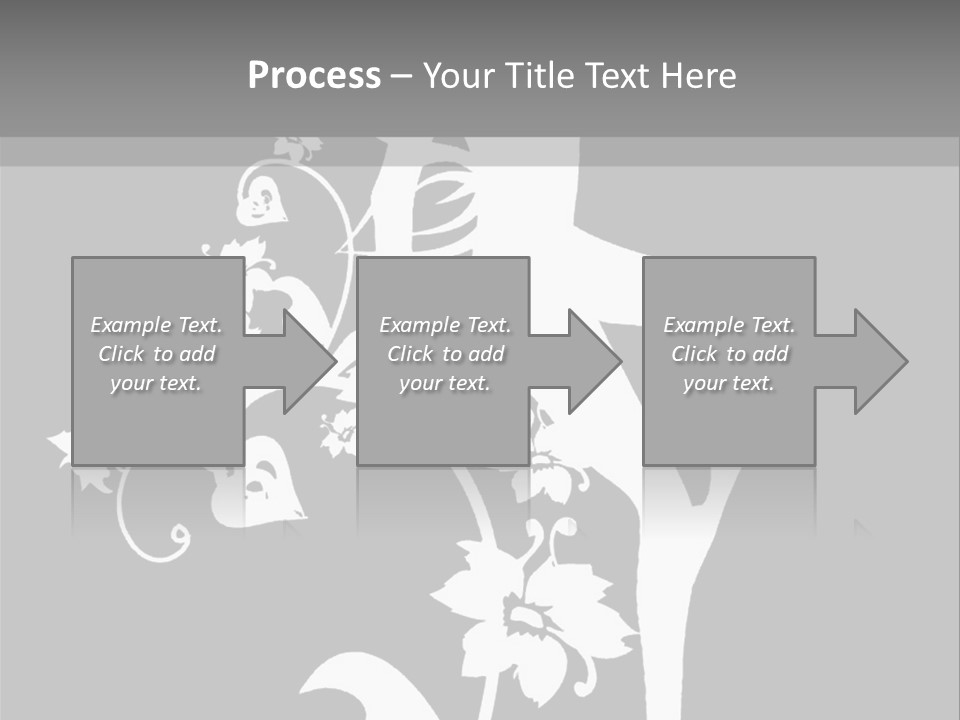 Illustration White Flowers PowerPoint Template