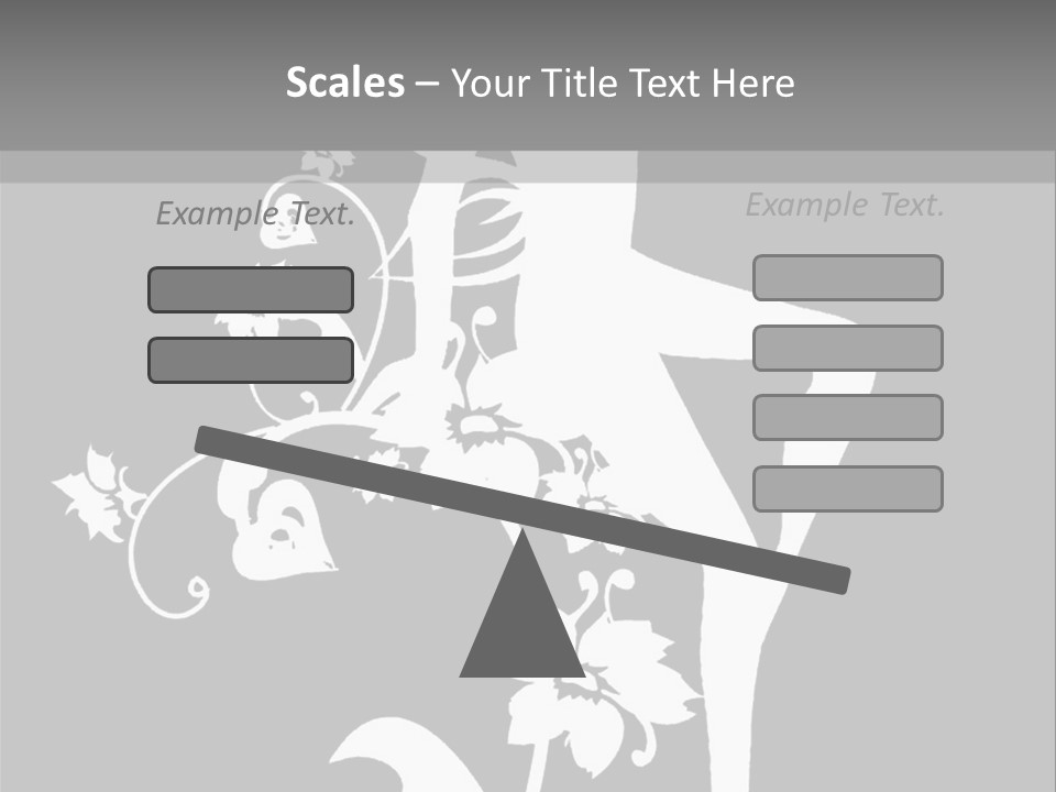 Illustration White Flowers PowerPoint Template