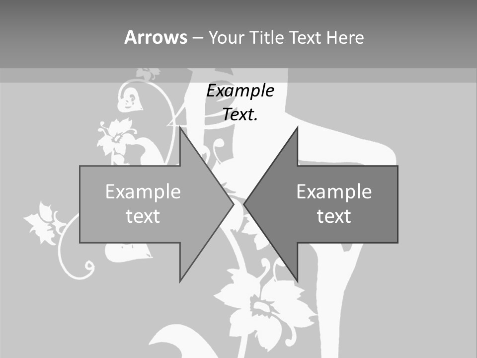 Illustration White Flowers PowerPoint Template