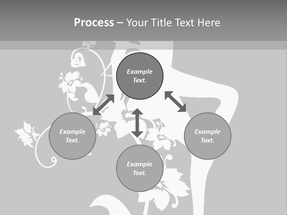 Illustration White Flowers PowerPoint Template