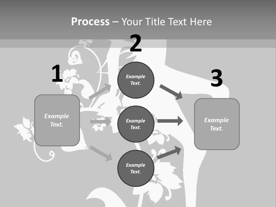 Illustration White Flowers PowerPoint Template