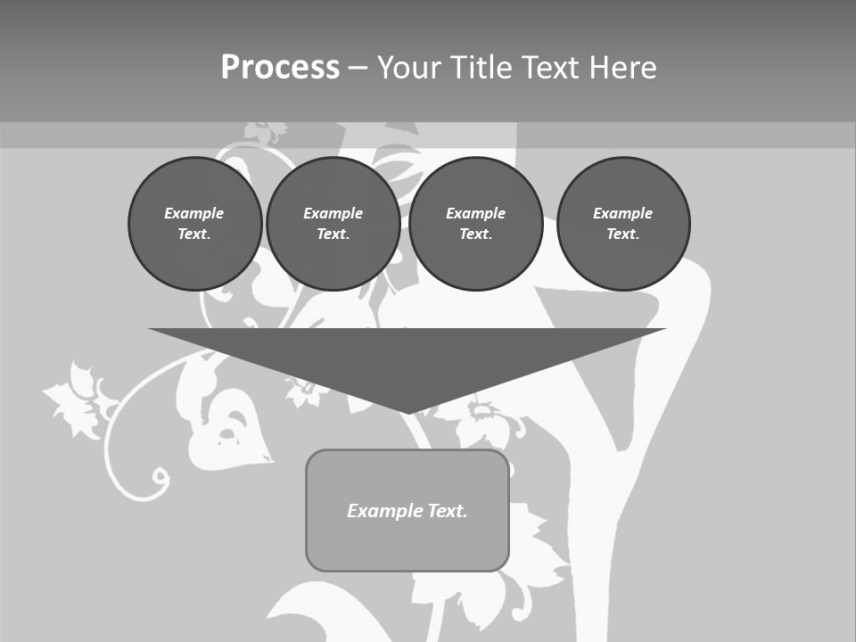 Illustration White Flowers PowerPoint Template