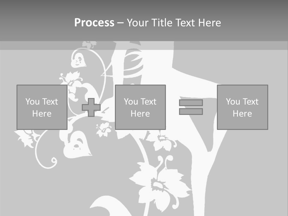Illustration White Flowers PowerPoint Template