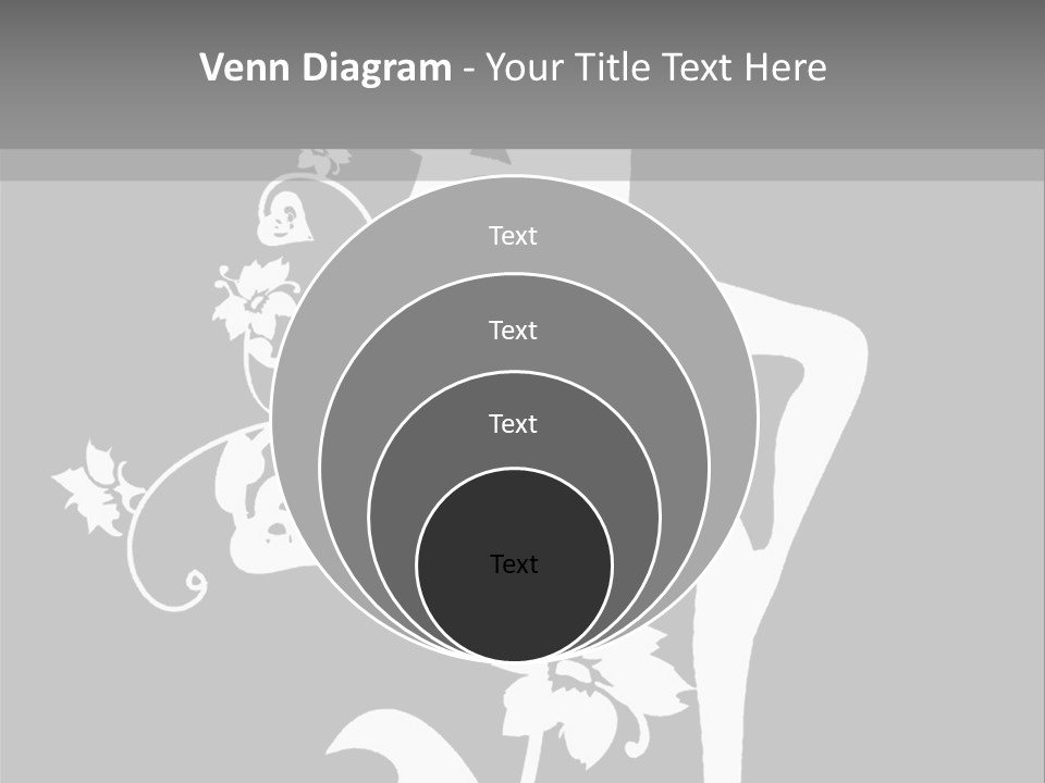 Illustration White Flowers PowerPoint Template