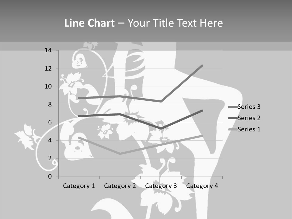 Illustration White Flowers PowerPoint Template