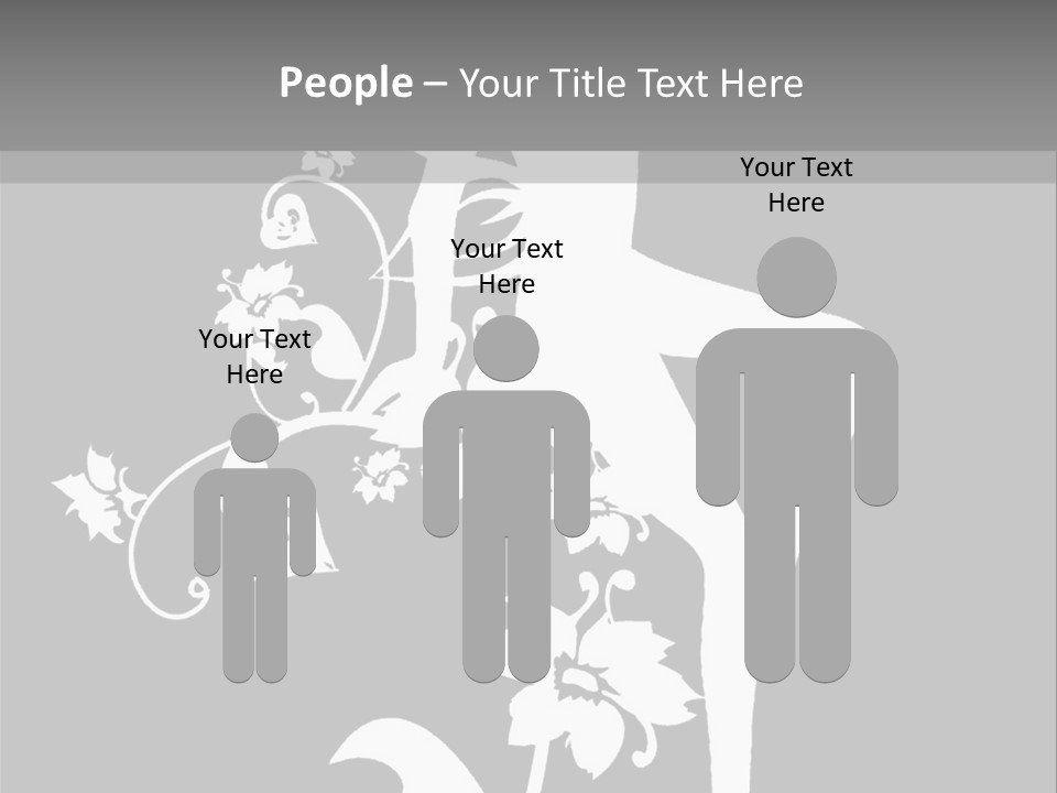 Illustration White Flowers PowerPoint Template