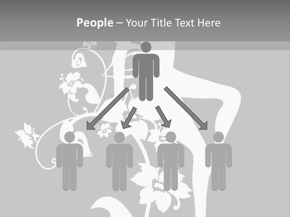 Illustration White Flowers PowerPoint Template