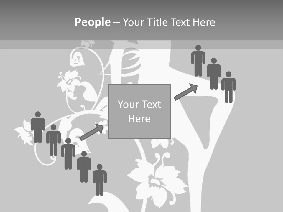 Illustration White Flowers PowerPoint Template