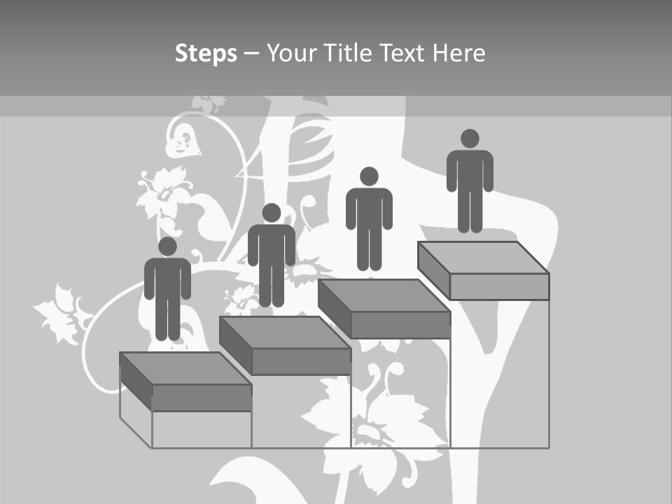 Illustration White Flowers PowerPoint Template