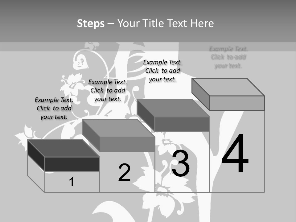 Illustration White Flowers PowerPoint Template