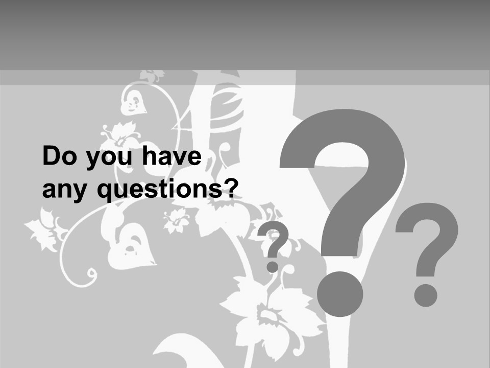 Illustration White Flowers PowerPoint Template