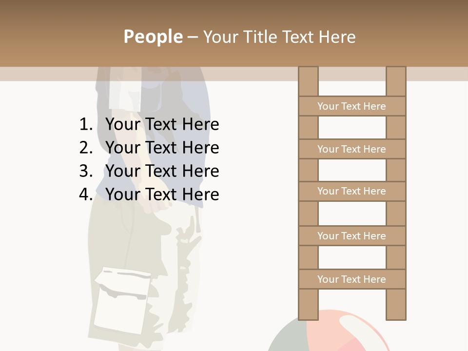 Barefoot Son Cute PowerPoint Template