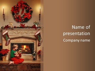 Hearth Christmas Guessing PowerPoint Template