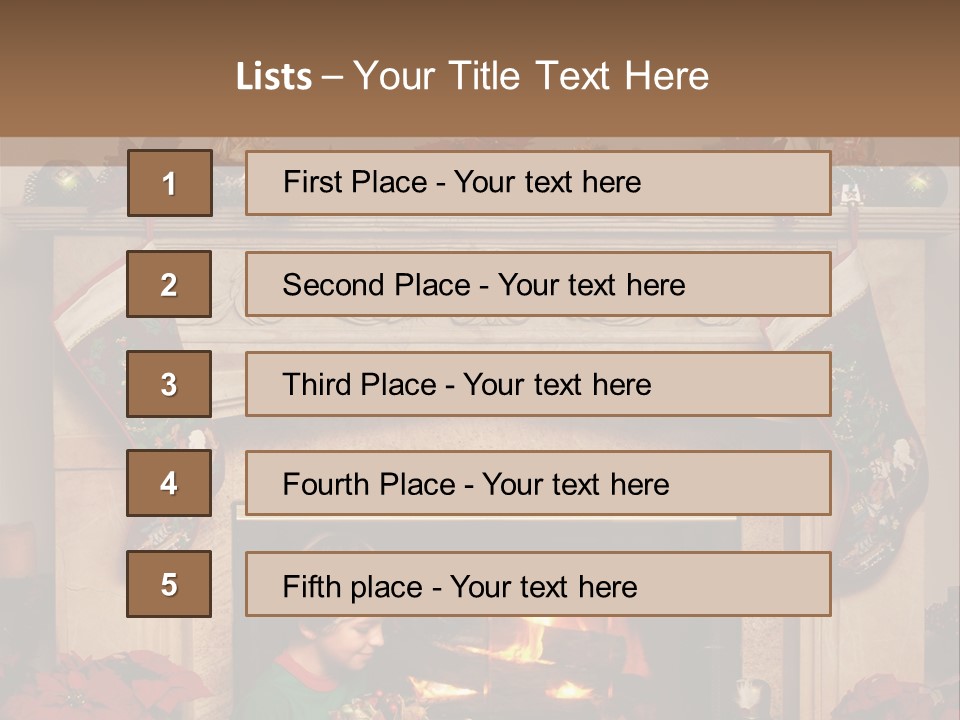 Hearth Christmas Guessing PowerPoint Template