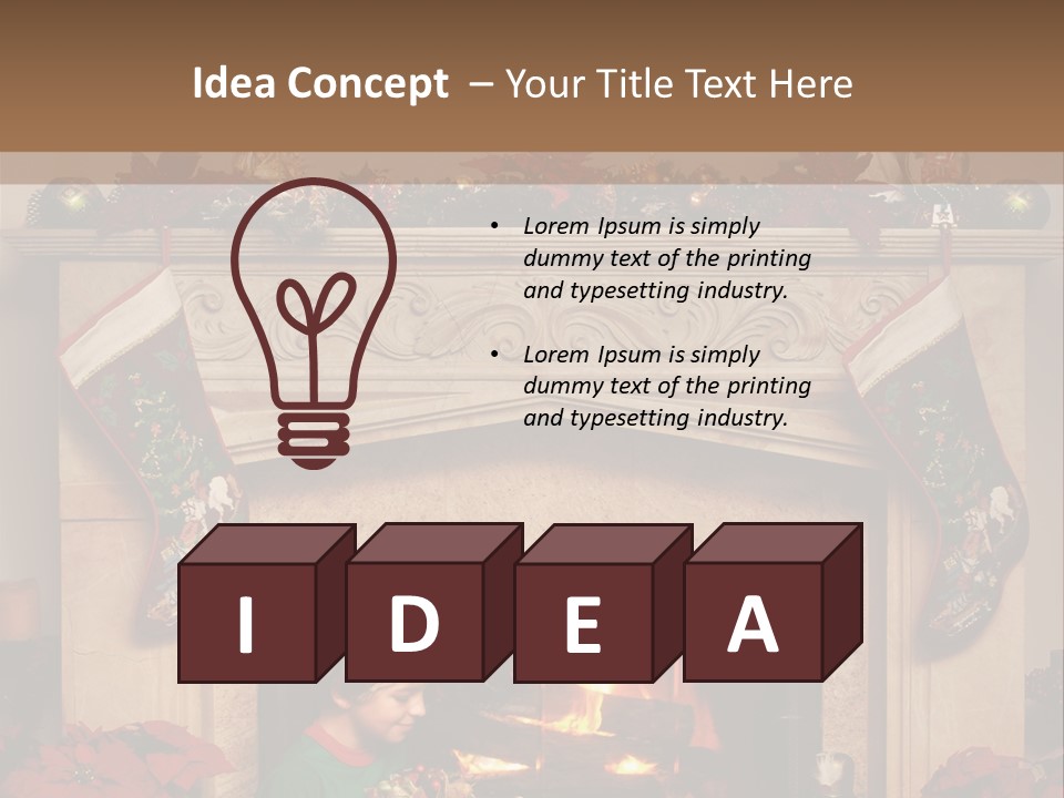 Hearth Christmas Guessing PowerPoint Template