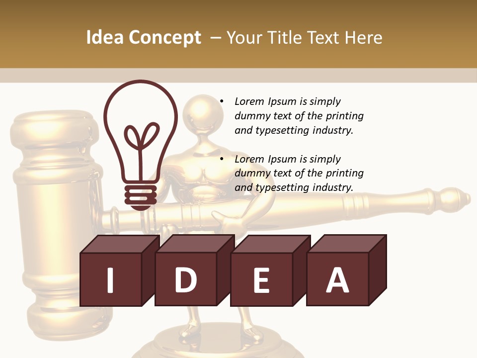 Idea Law Metaphor PowerPoint Template
