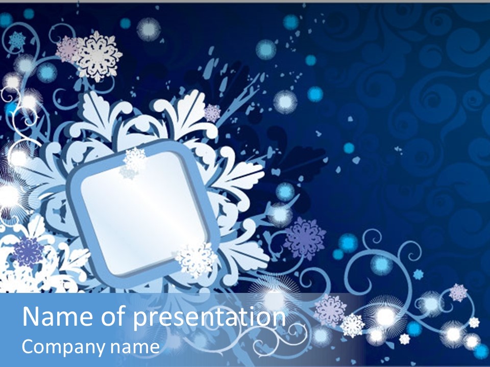 Beautiful Festival Snow PowerPoint Template