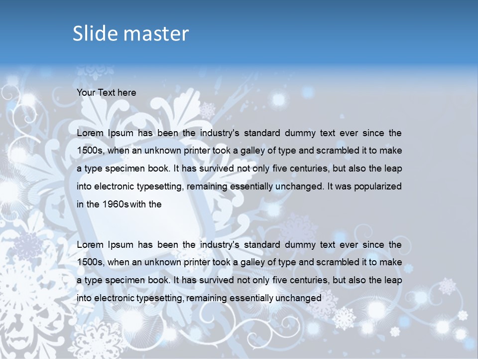 Beautiful Festival Snow PowerPoint Template