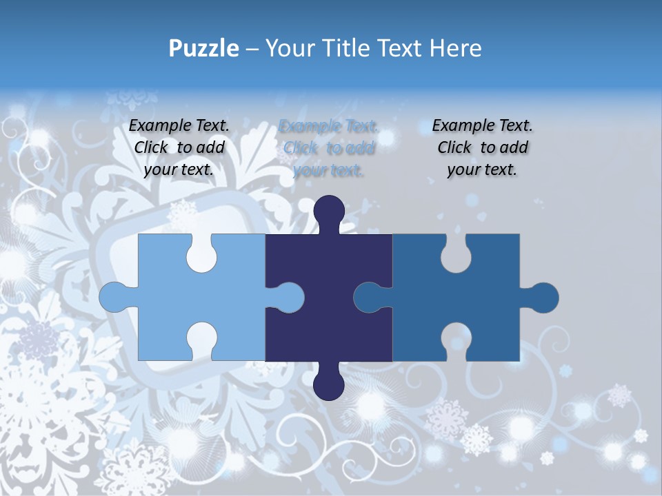 Beautiful Festival Snow PowerPoint Template