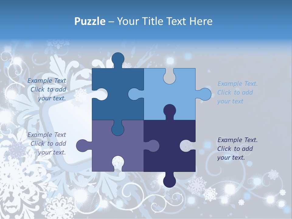 Beautiful Festival Snow PowerPoint Template