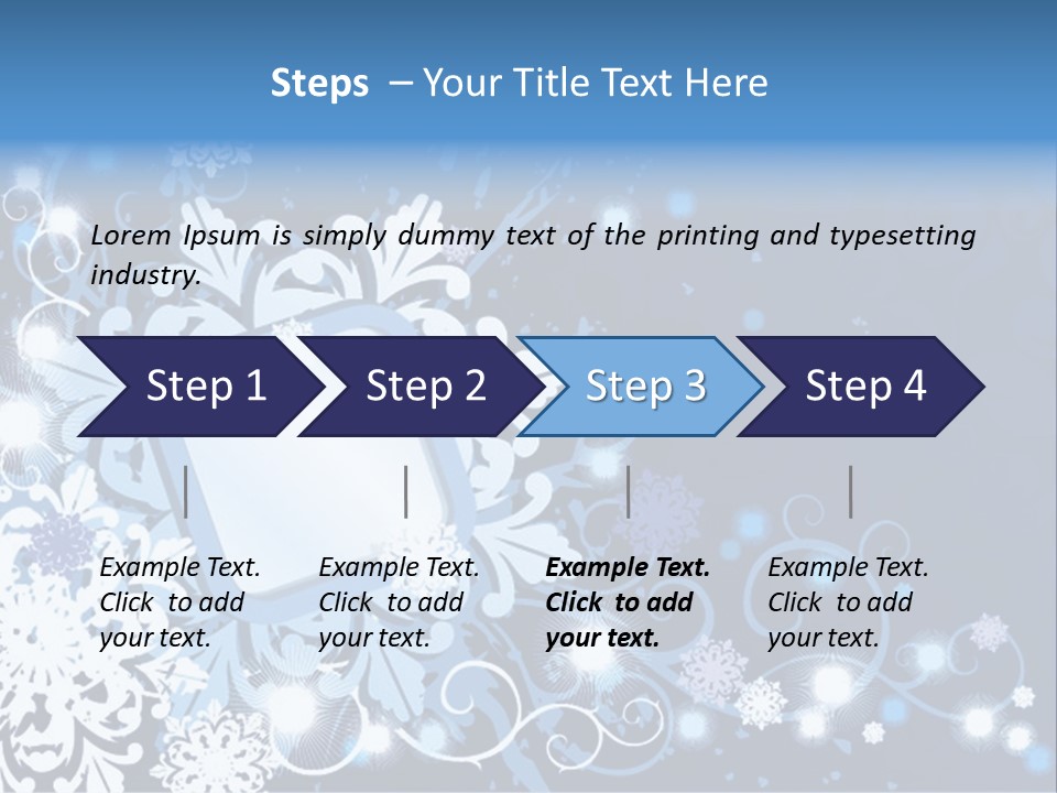 Beautiful Festival Snow PowerPoint Template