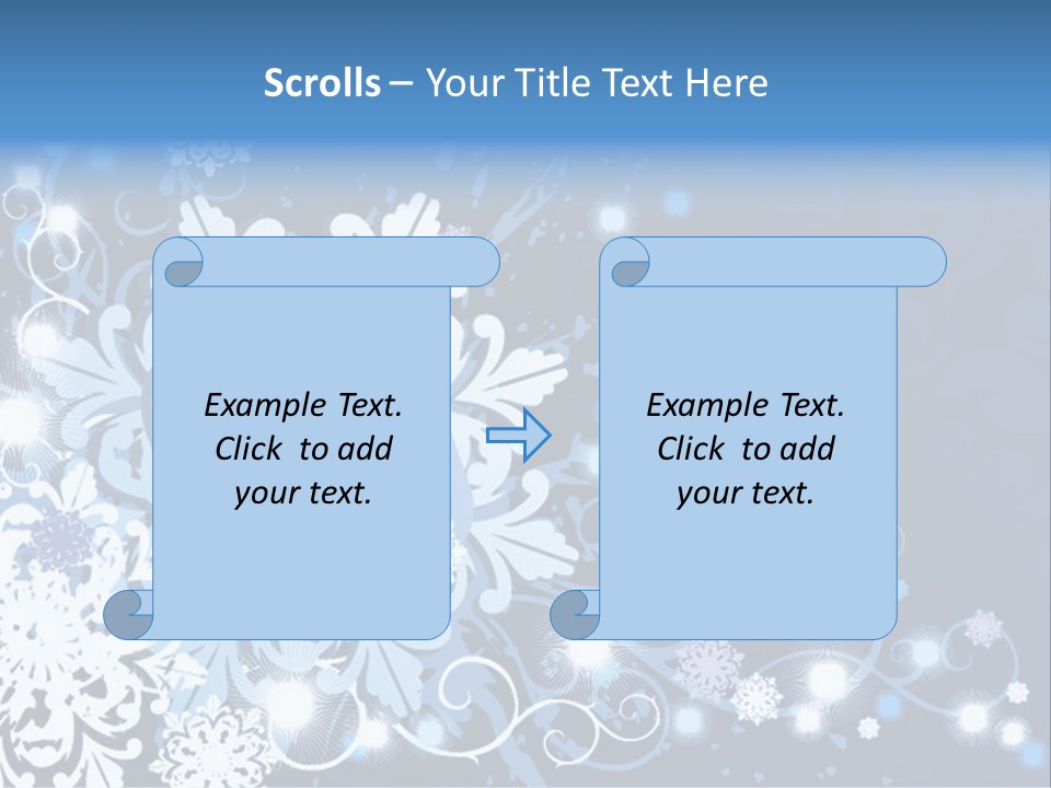 Beautiful Festival Snow PowerPoint Template