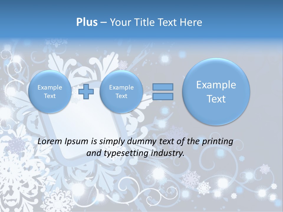 Beautiful Festival Snow PowerPoint Template