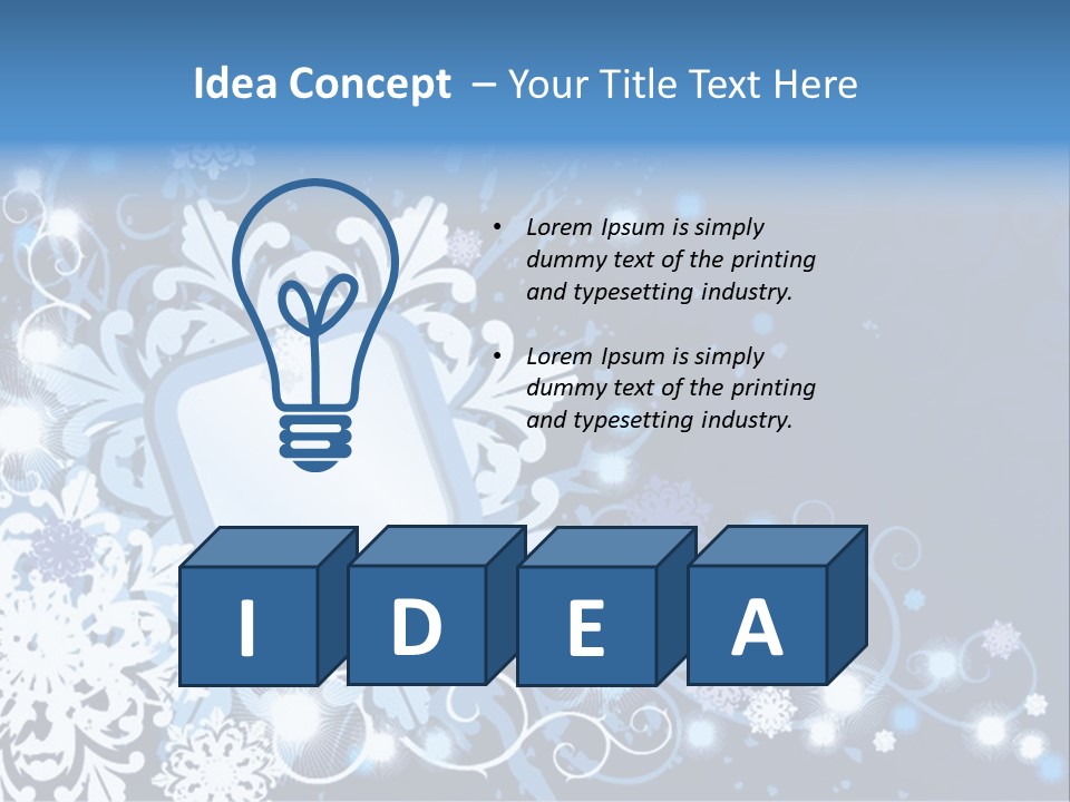 Beautiful Festival Snow PowerPoint Template