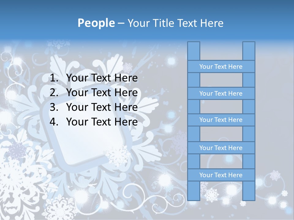 Beautiful Festival Snow PowerPoint Template