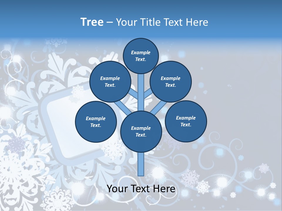 Beautiful Festival Snow PowerPoint Template