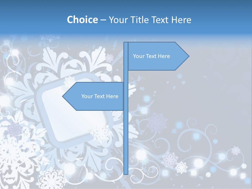 Beautiful Festival Snow PowerPoint Template