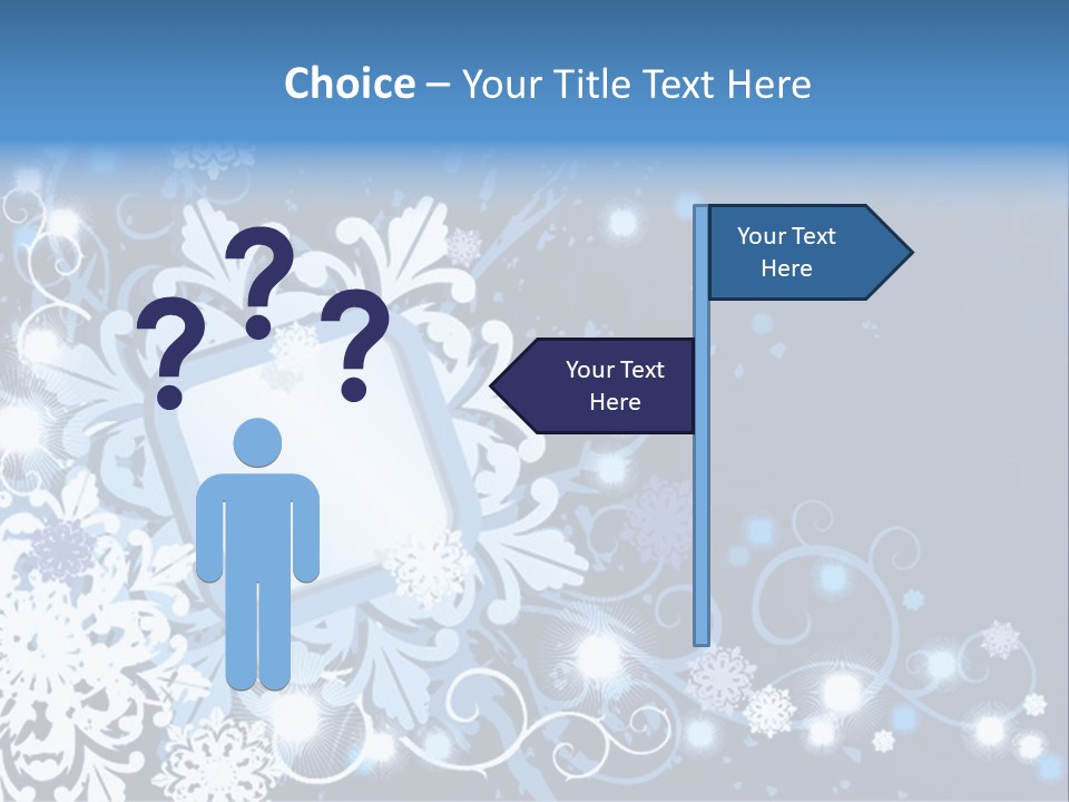 Beautiful Festival Snow PowerPoint Template