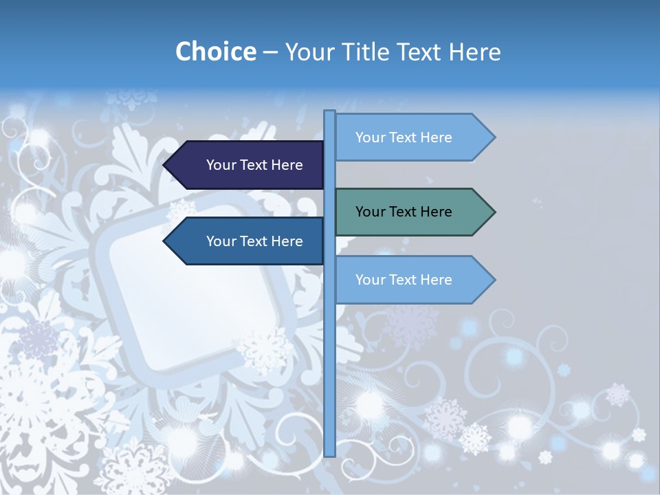 Beautiful Festival Snow PowerPoint Template
