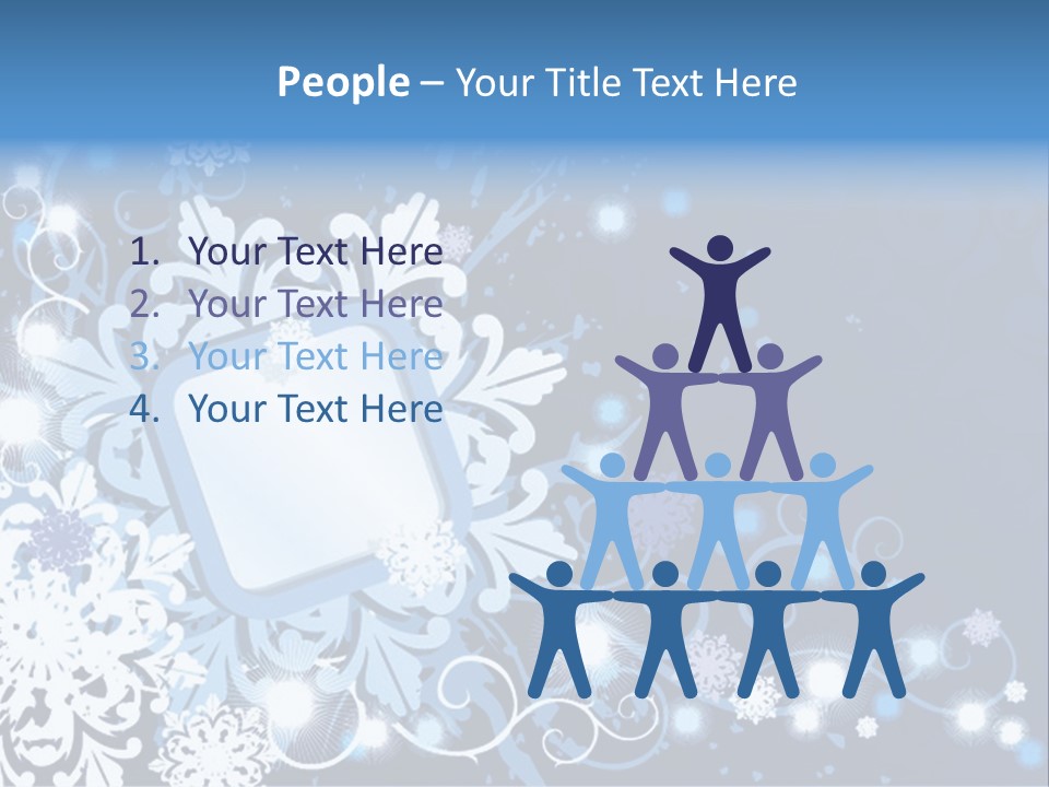 Beautiful Festival Snow PowerPoint Template