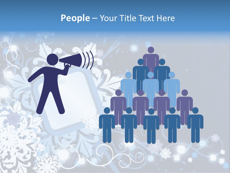 Beautiful Festival Snow PowerPoint Template