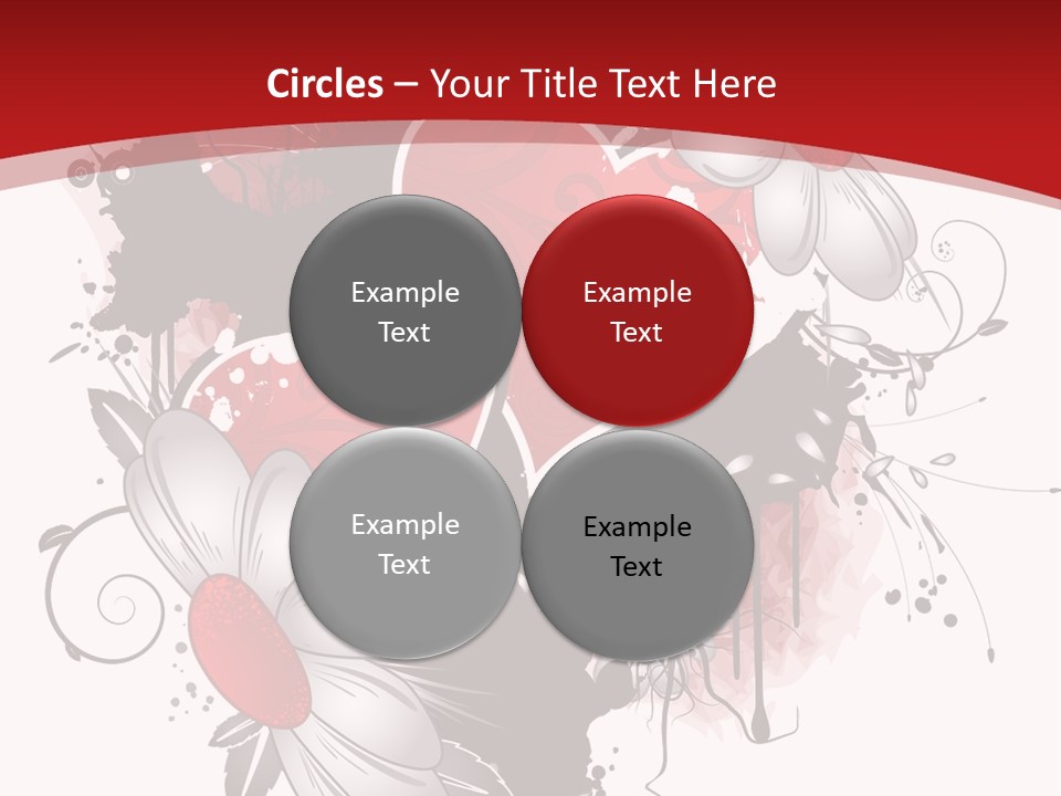 Grungy Petals Drip PowerPoint Template