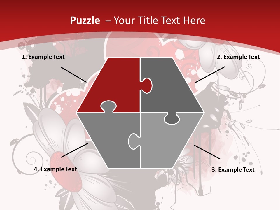 Grungy Petals Drip PowerPoint Template